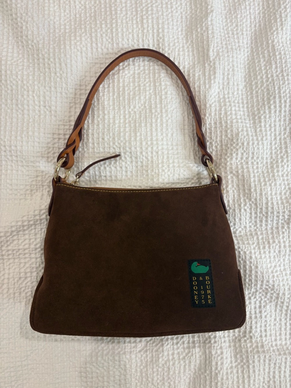 Dooney & Bourke Suede Chloe 25 Dark Brown